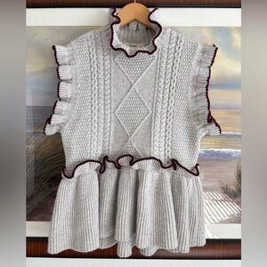 Brøgger Cable-Knit Wool/Cashmere Sweater Vest